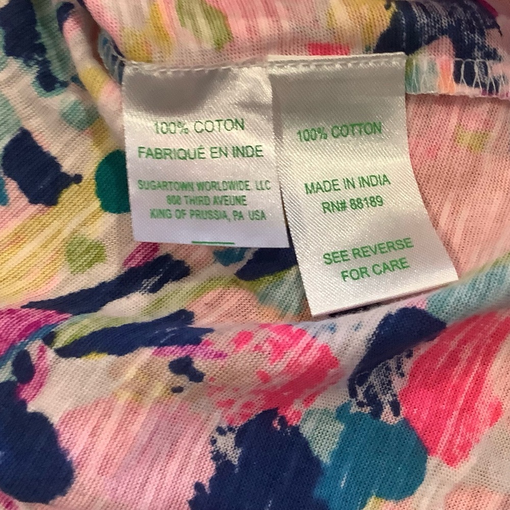 2 Lilly Pulitzer Sleeveless Tank Tops Size XXS Multicolor Pink and Blue Cotton - Picture 14 of 15